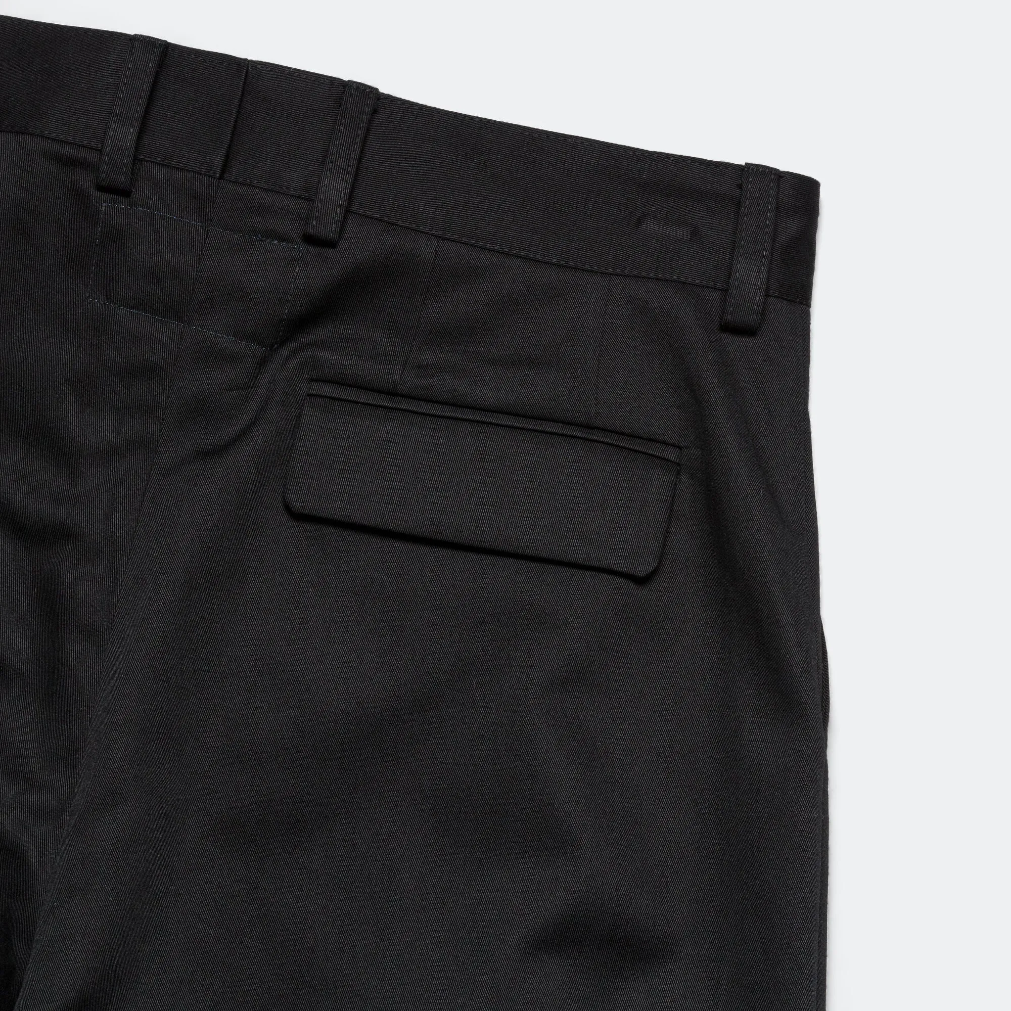 Pleated Trousers - Black Tailoring Twill