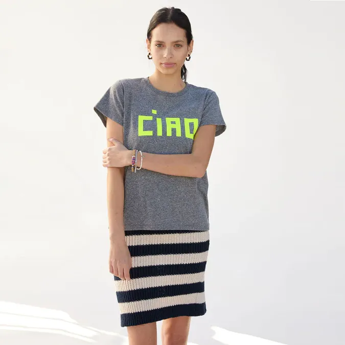 "Block Ciao" Classic Tee (Grey)