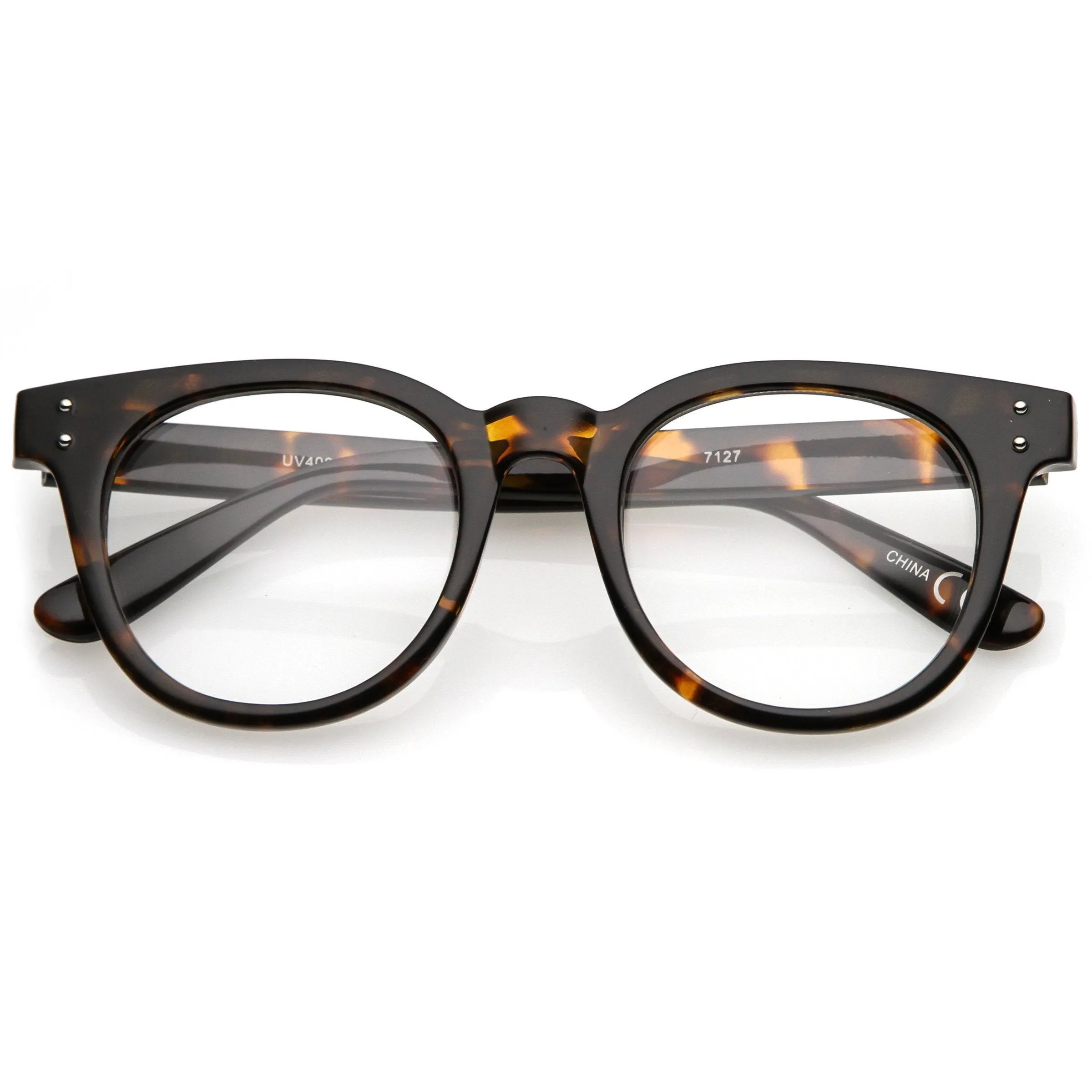 Retro Dapper Hipster Indie Horned Rim Clear Lens Glasses