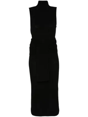 ROLL-NECK KNITTED MIDI DRESS