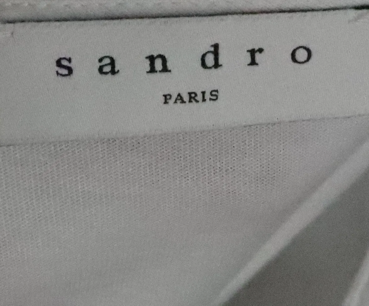 Sandro White Cotton Top sz 4