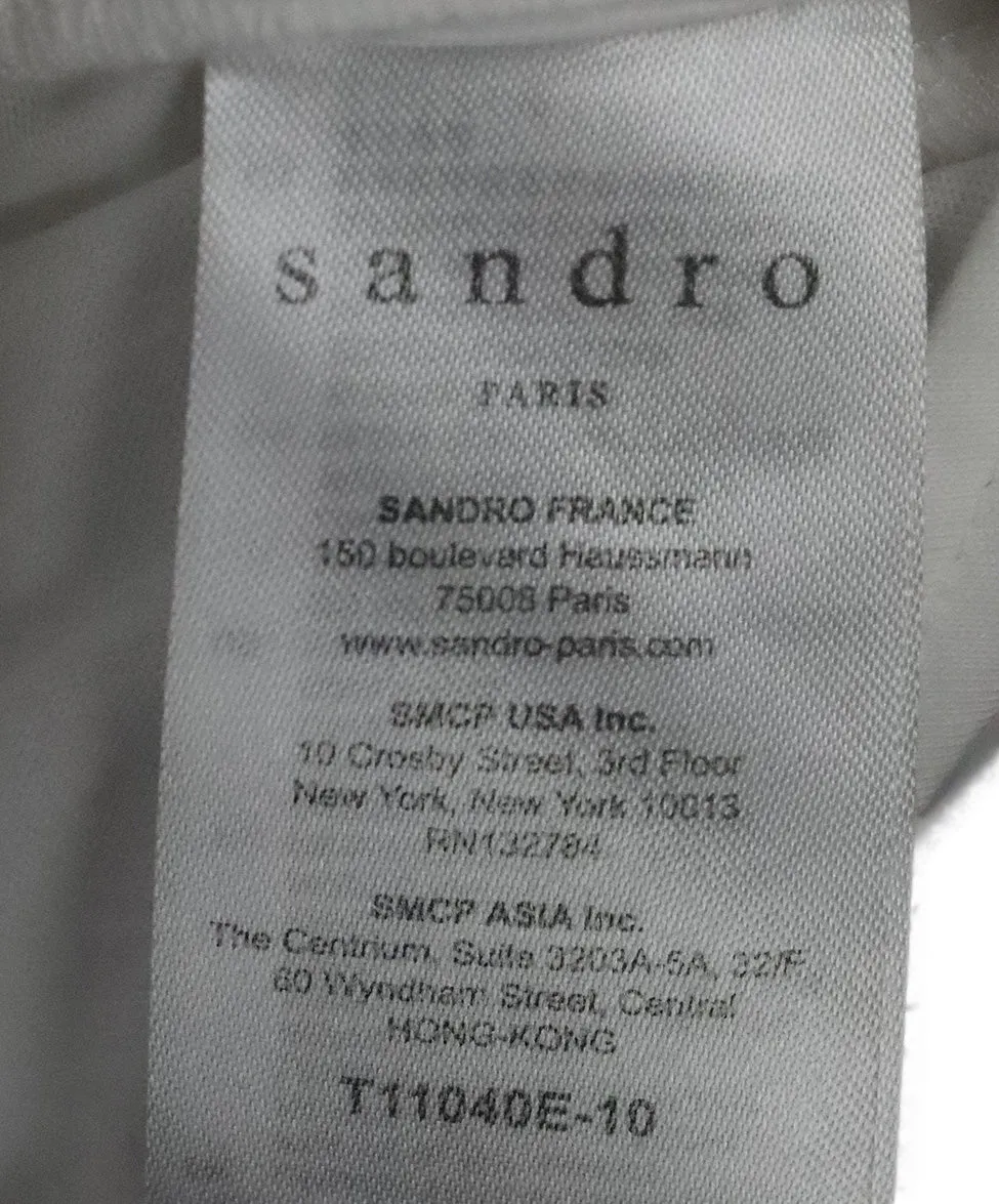 Sandro White Cotton Top sz 4