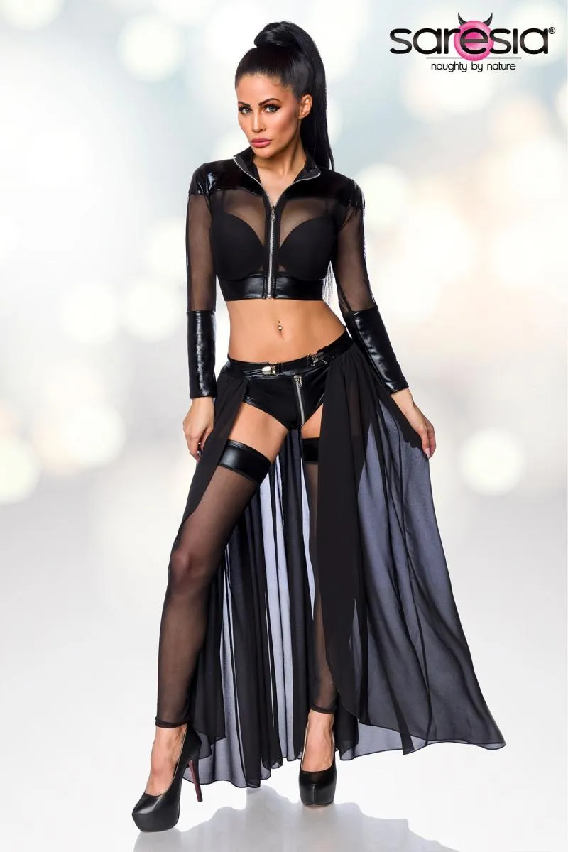 Saresia Transparent Black Gogo Set (XS, XL)