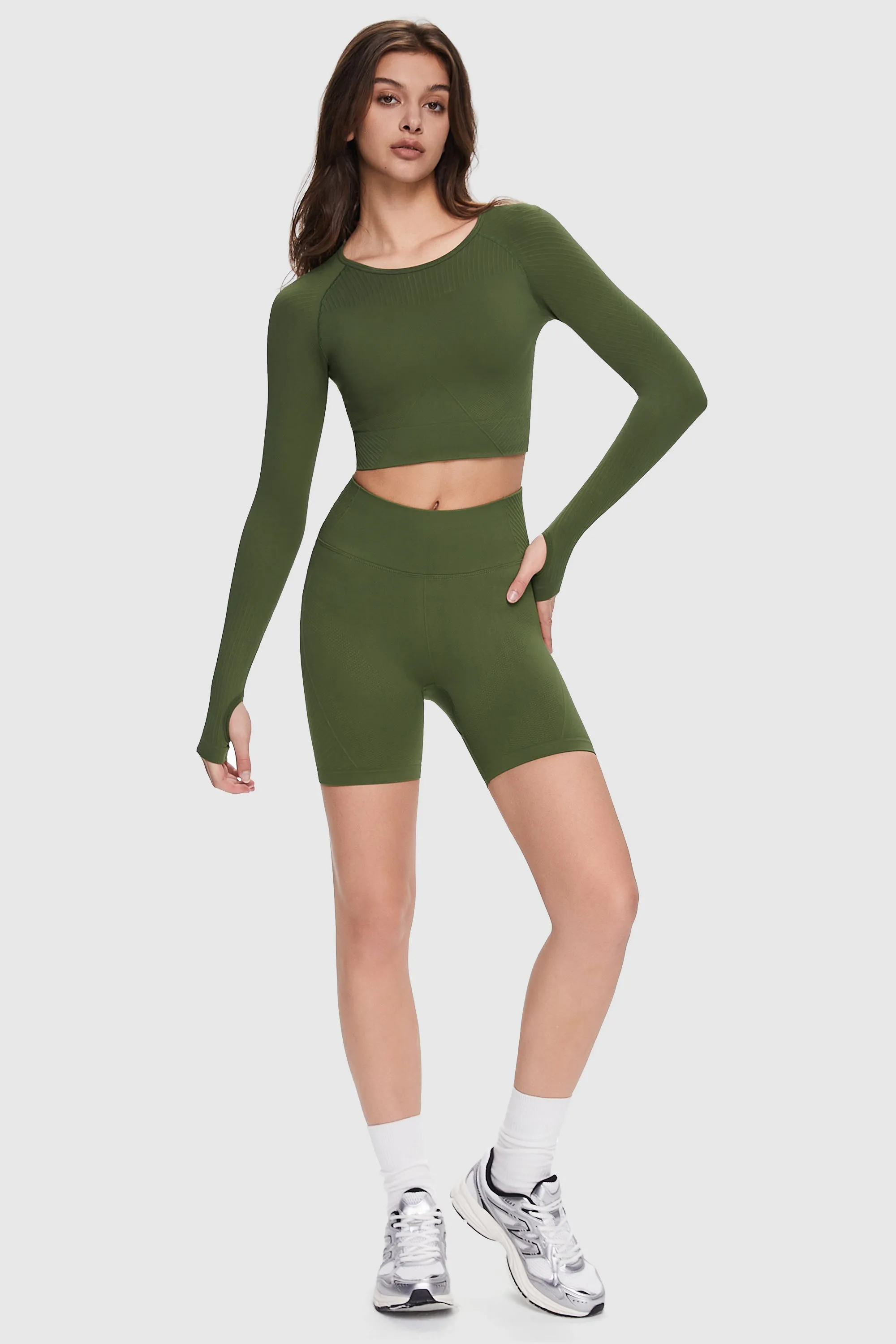 Seamless Crop Athletic Tops