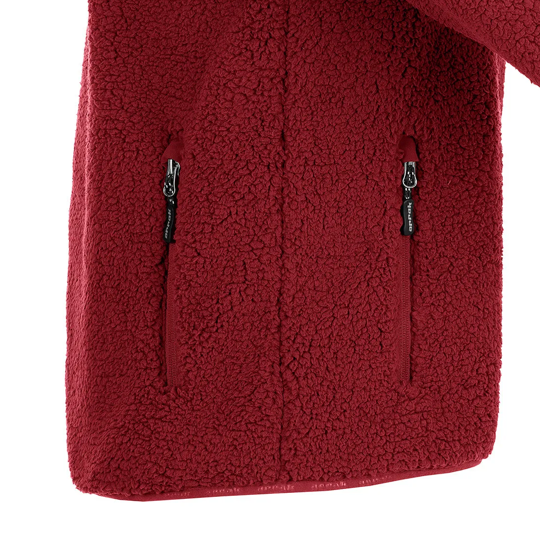 Sherpa Fleece Jacket for Women (Dark Red)