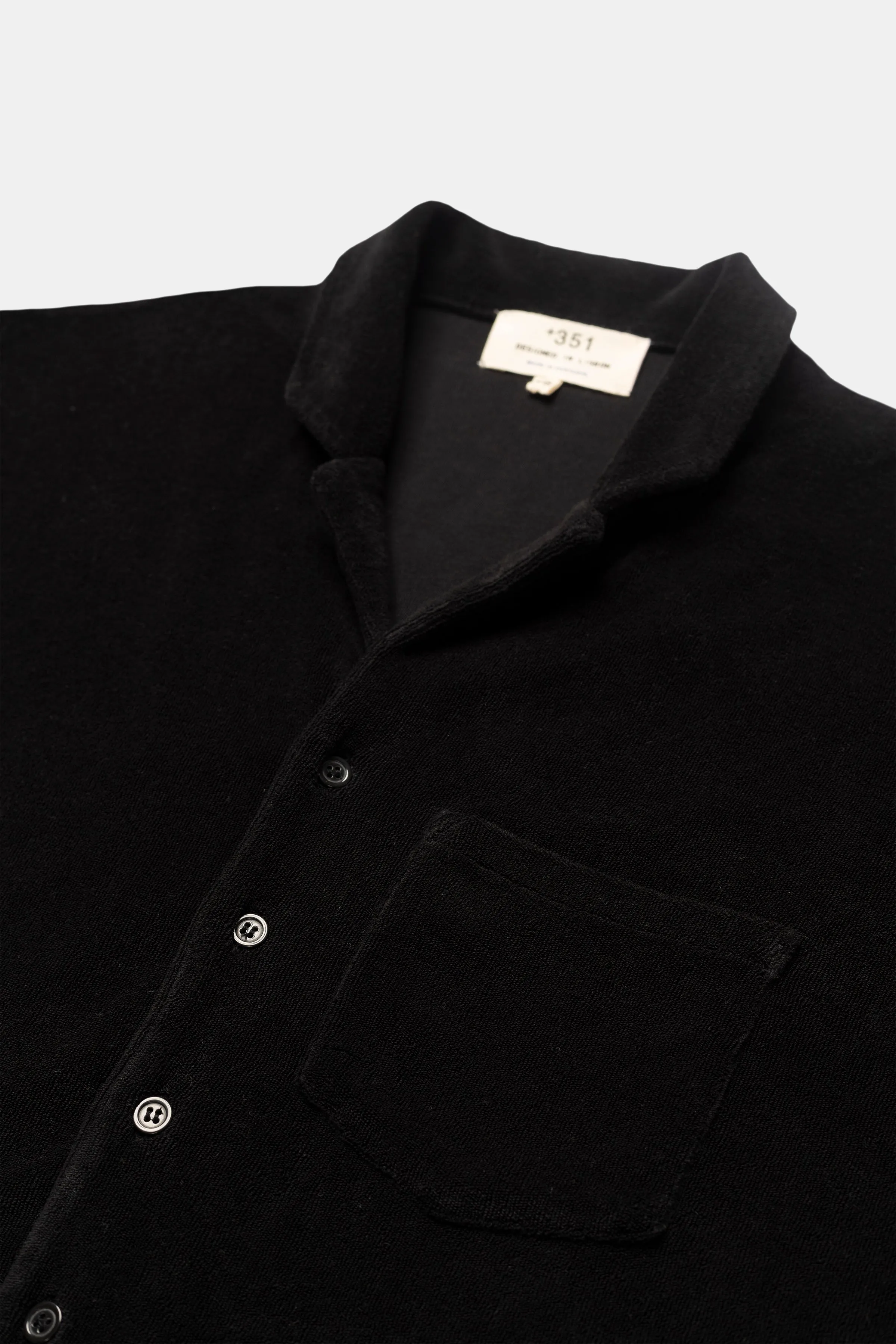 SHIRT LONG SLEEVE TERRY BLACK