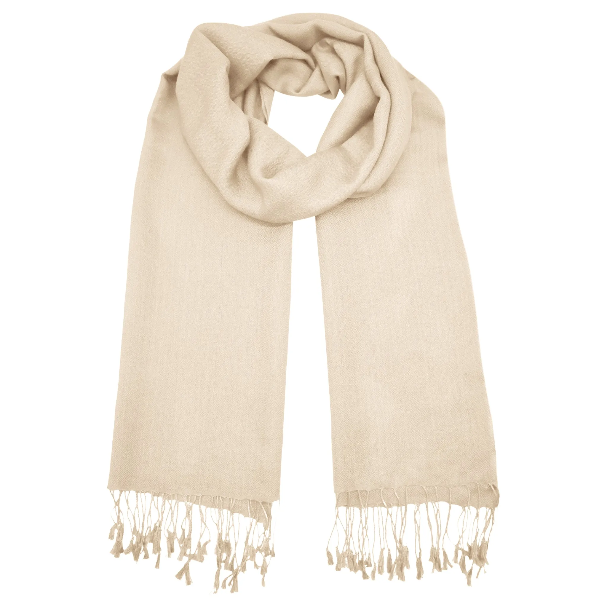 Silk/Wool Stole - Cream