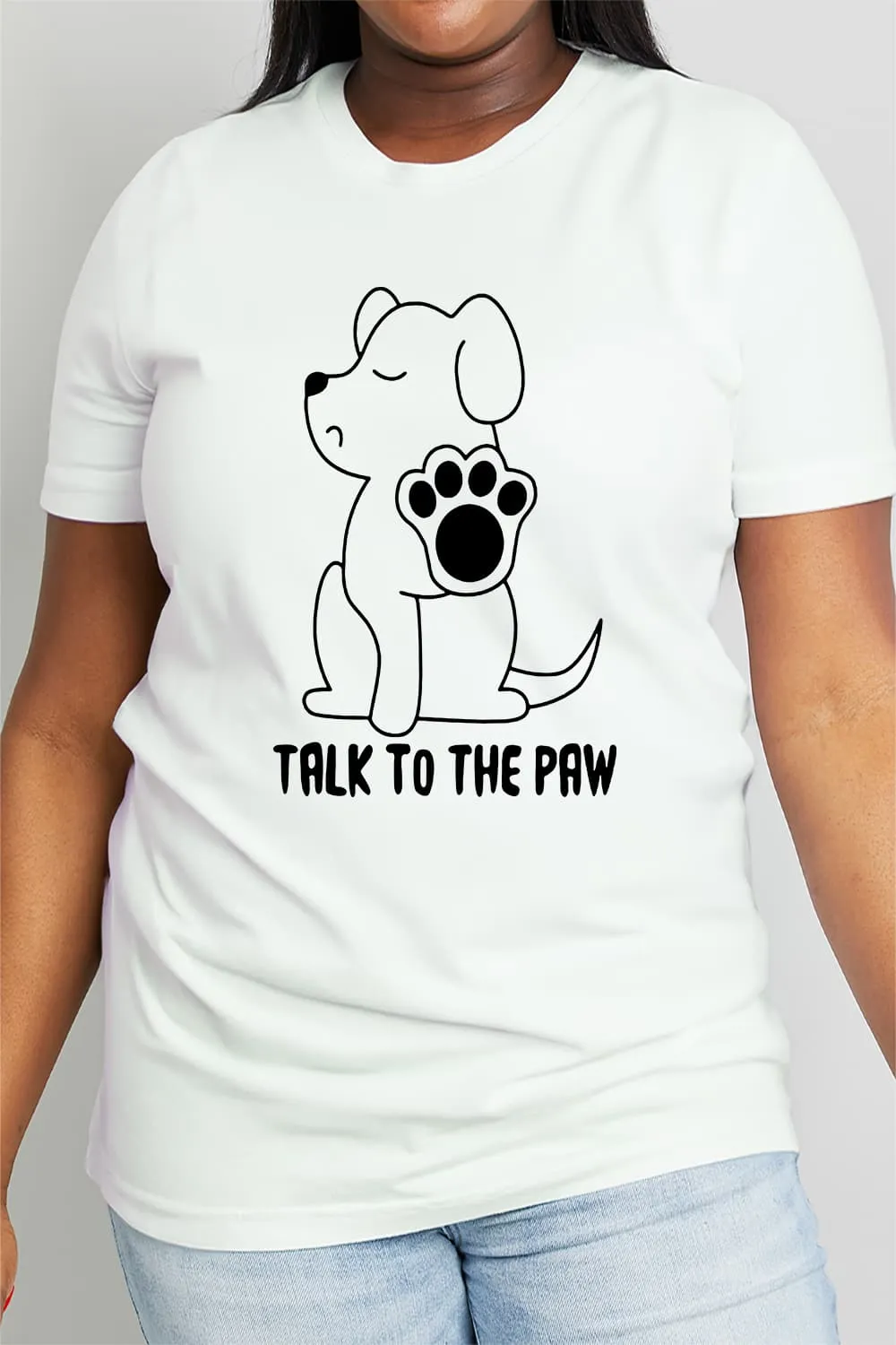 Simply Love Simply Love Full Size TALK TO THE PAW Graphic Cotton Tee