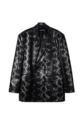 Snake pattern blazer