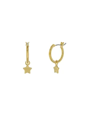 Star Charm Hoops