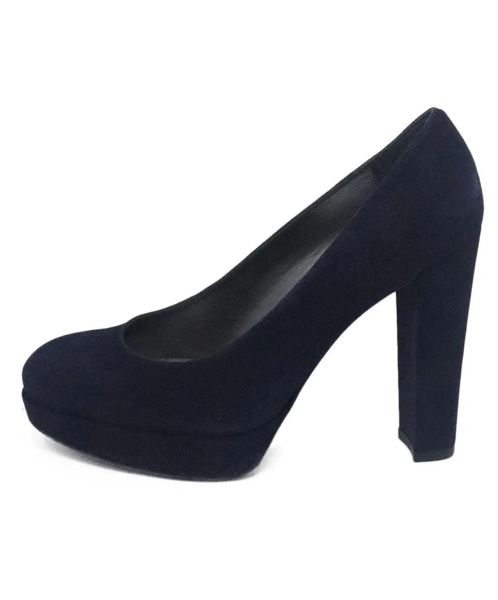 Stuart Weitzman Navy Suede Heels sz 6.5