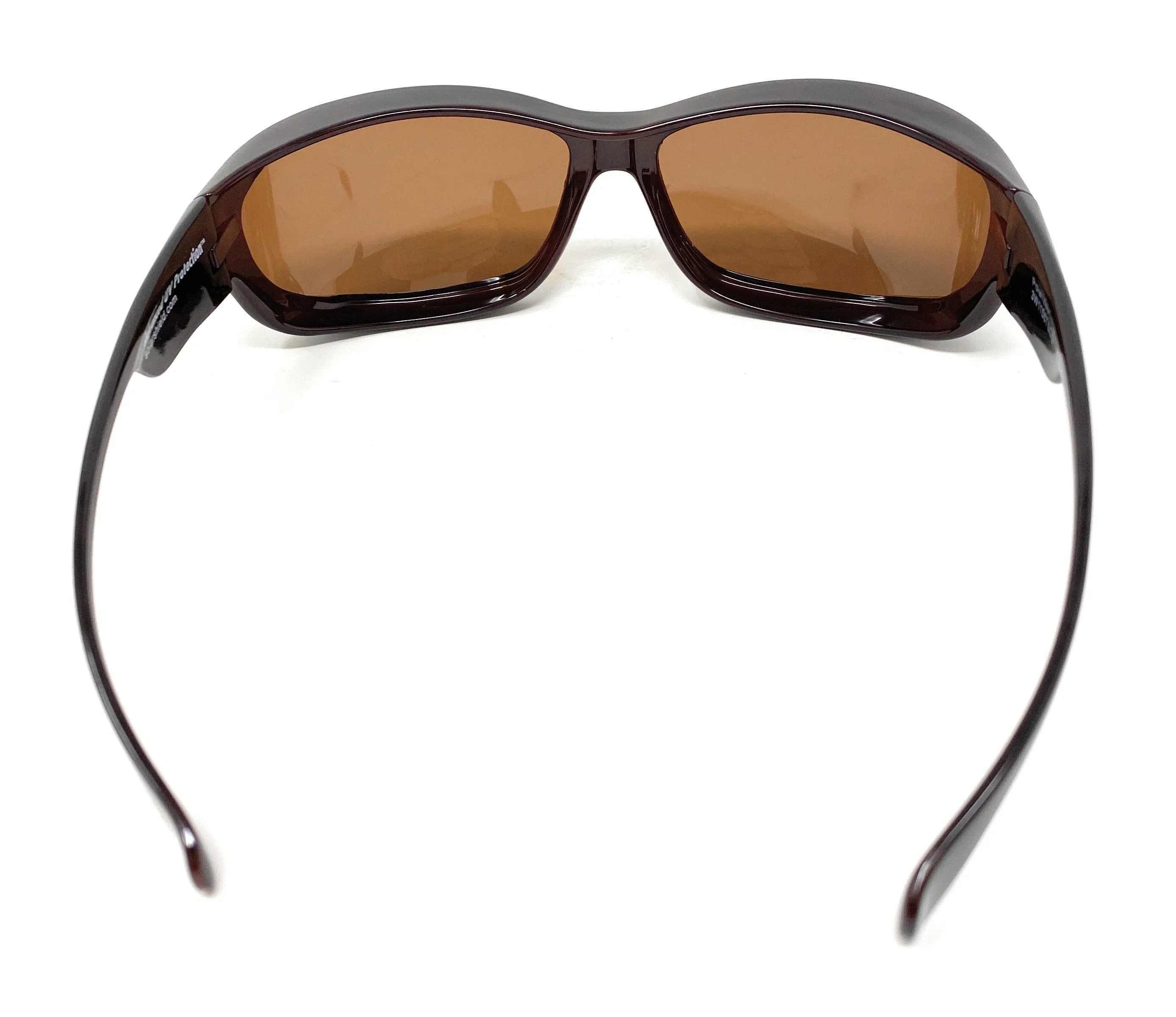 Sunglasses Polarised Optical Covers Over Spectacles BROWN 578