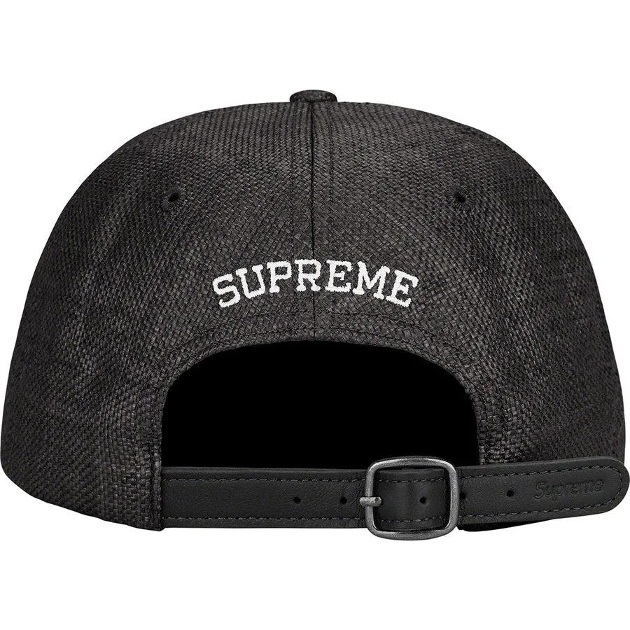 Supreme Raffia S Logo 6-Panel (Black)