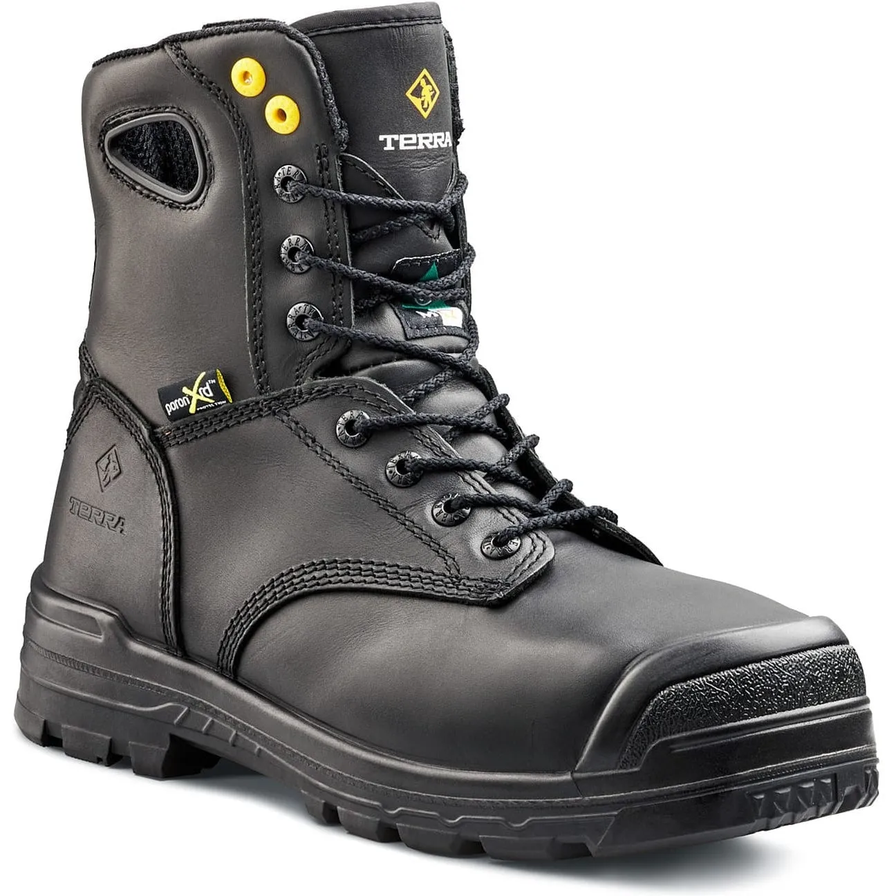 Terra Men's Paladin 8" Comp Toe WP Met Guard Work Boot -Black- R2988B