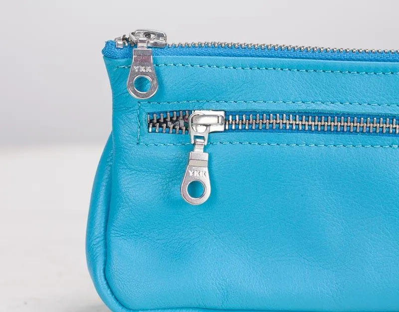 Thalia wallet - Light blue leather