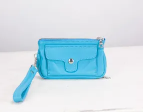 Thalia wallet - Light blue leather