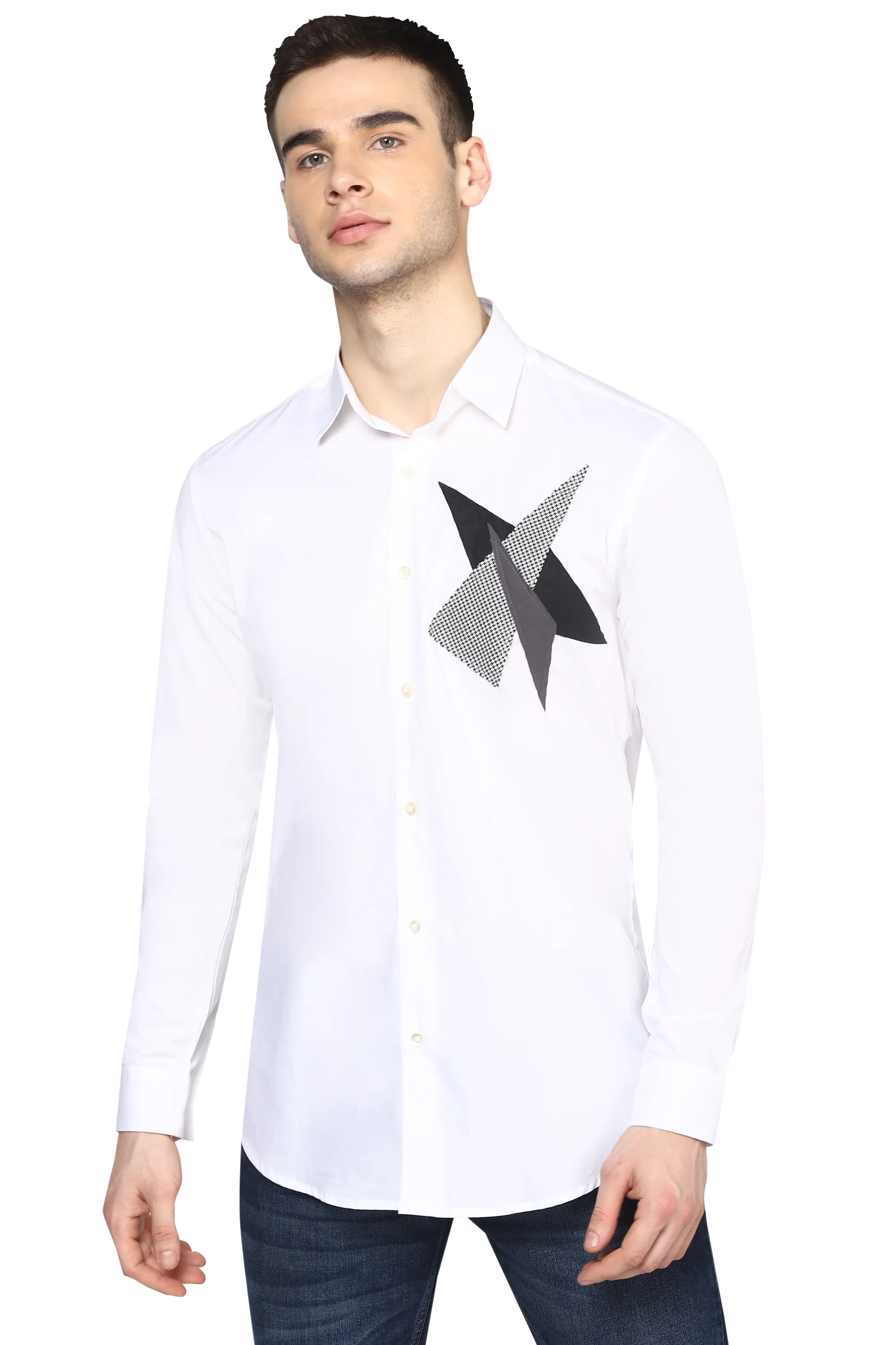 The Fragmented Shirt in White