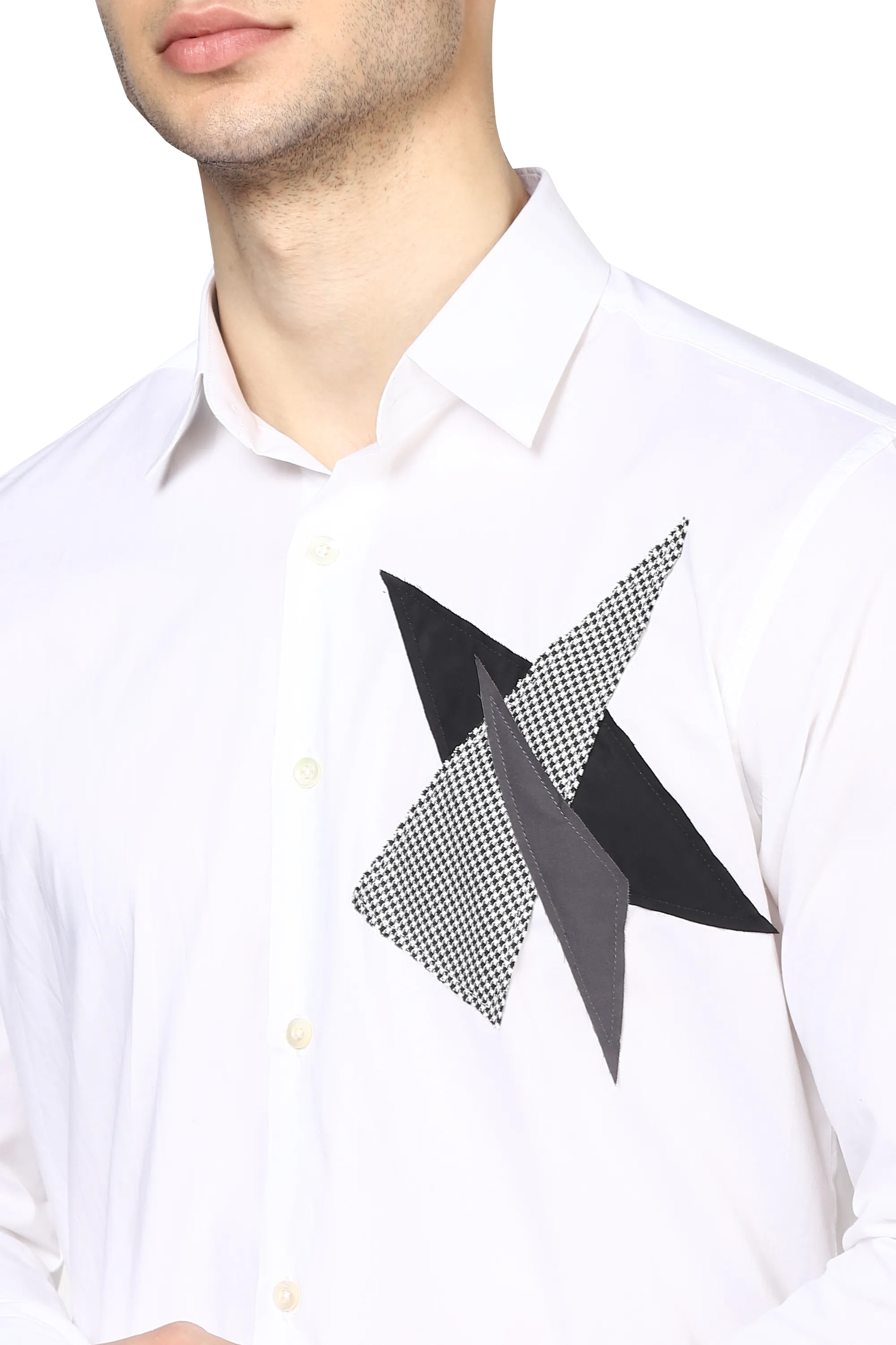 The Fragmented Shirt in White