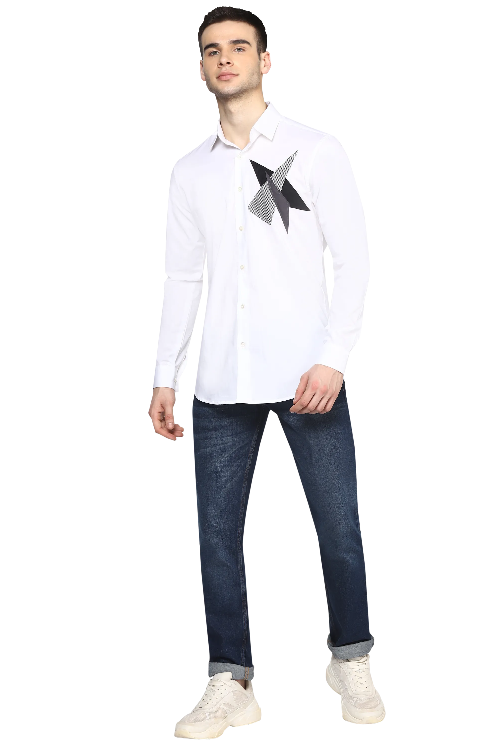 The Fragmented Shirt in White