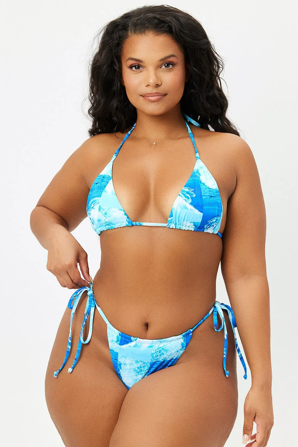 Tia Skimpy String Bikini Bottom - Waves