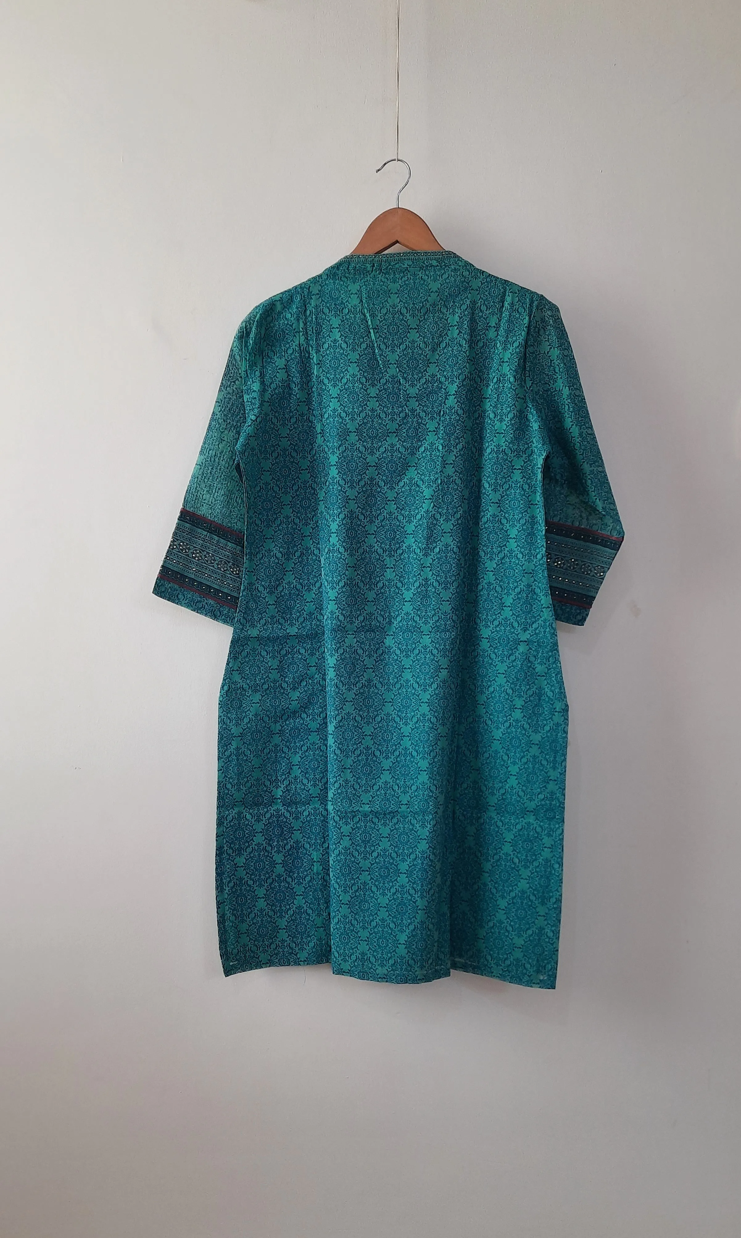 Turquoise Classic Chanderi Kurta