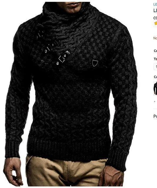 Turtleneck Pullover Sweater For Men