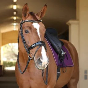 Vento Black Patent Snaffle Bridle