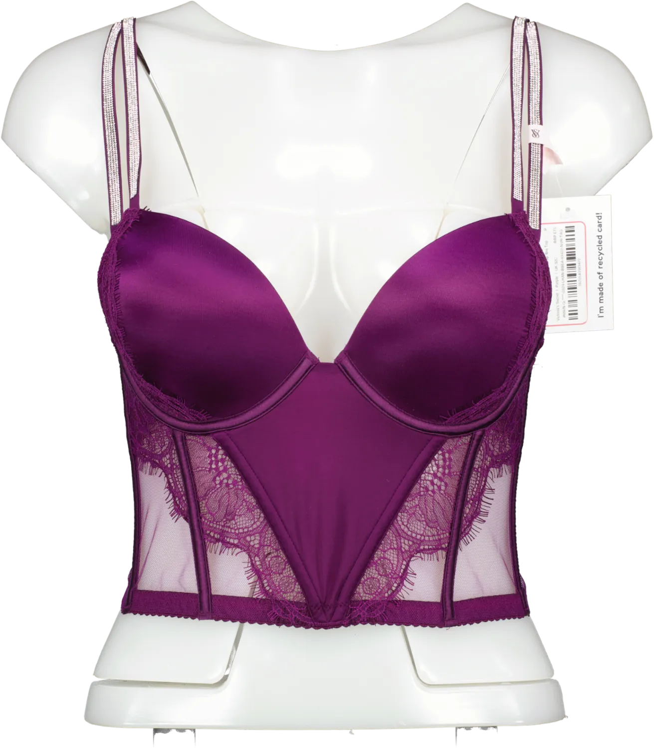 Victoria's Secret Purple Very Sexy Double Shine Strap Bra Top BNWT UK 32C