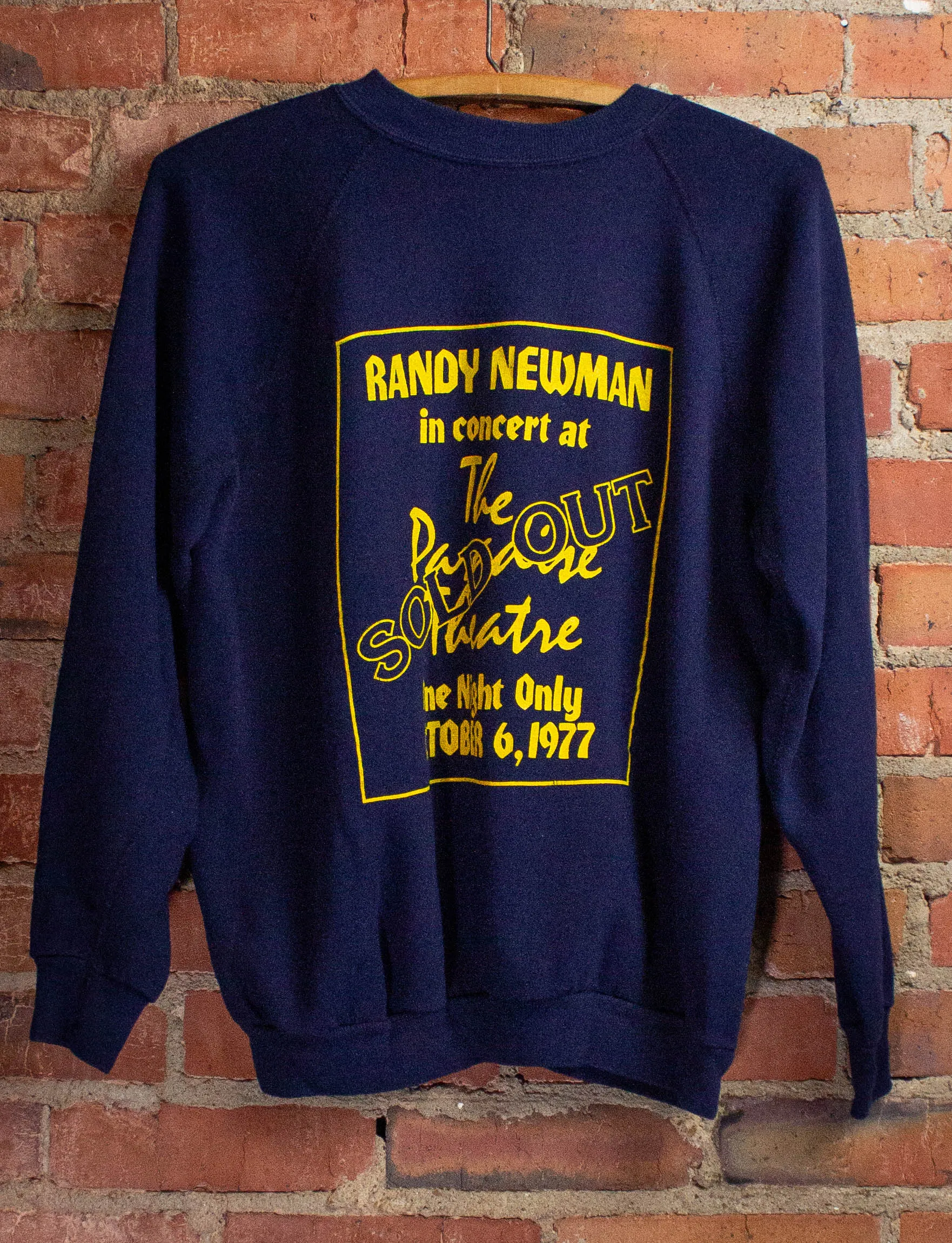 Vintage Randy Newman Warner Brothers Concert T-Shirt Sweatshirt 1977 M