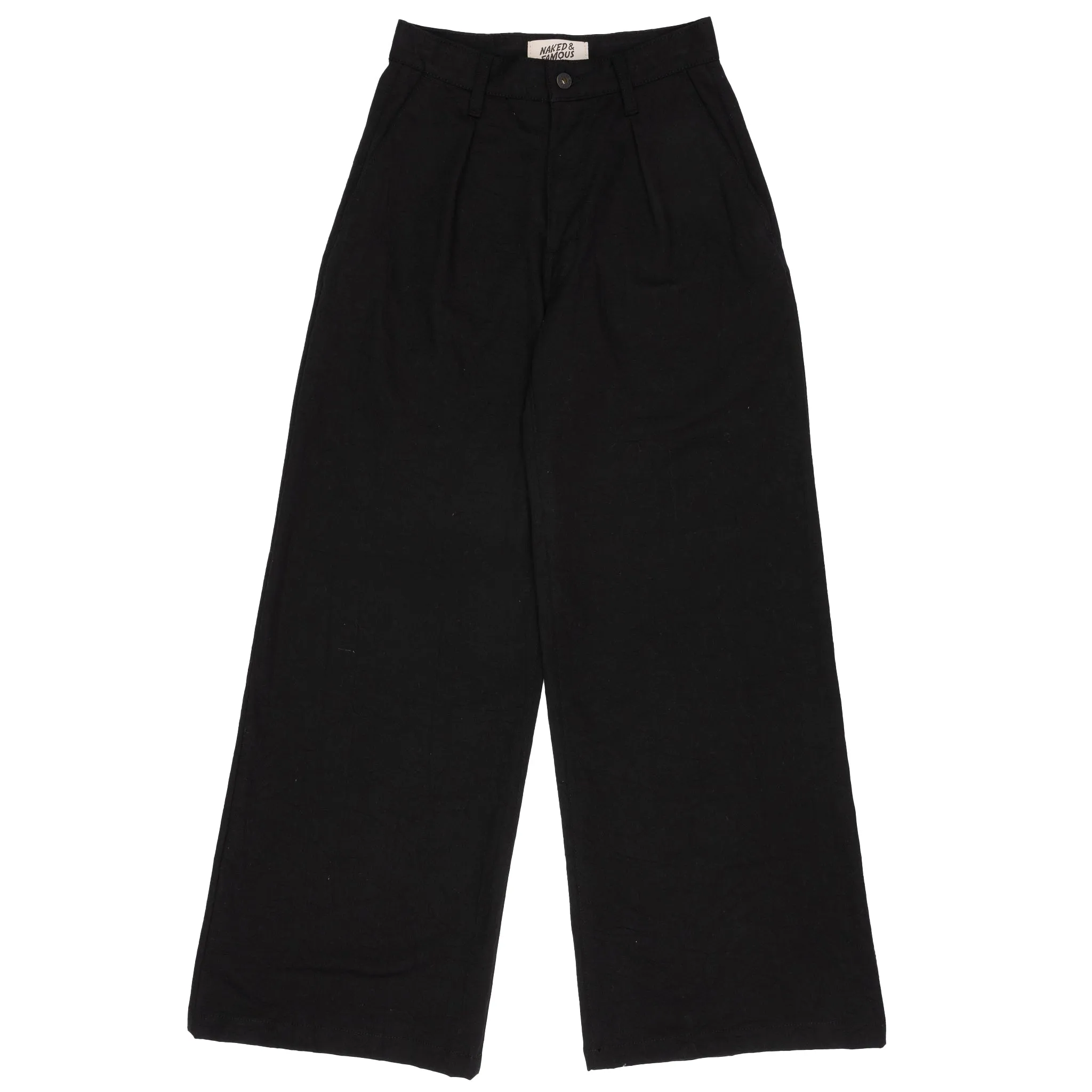 Wide Leg Trouser  - Rinsed Oxford - Black