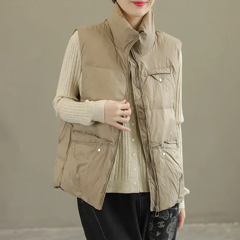 Women Autumn Winter Fashion Duck Down Waistcoat