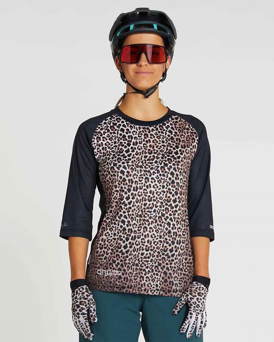 Womens 3/4 Sleeve Jersey | Leopard