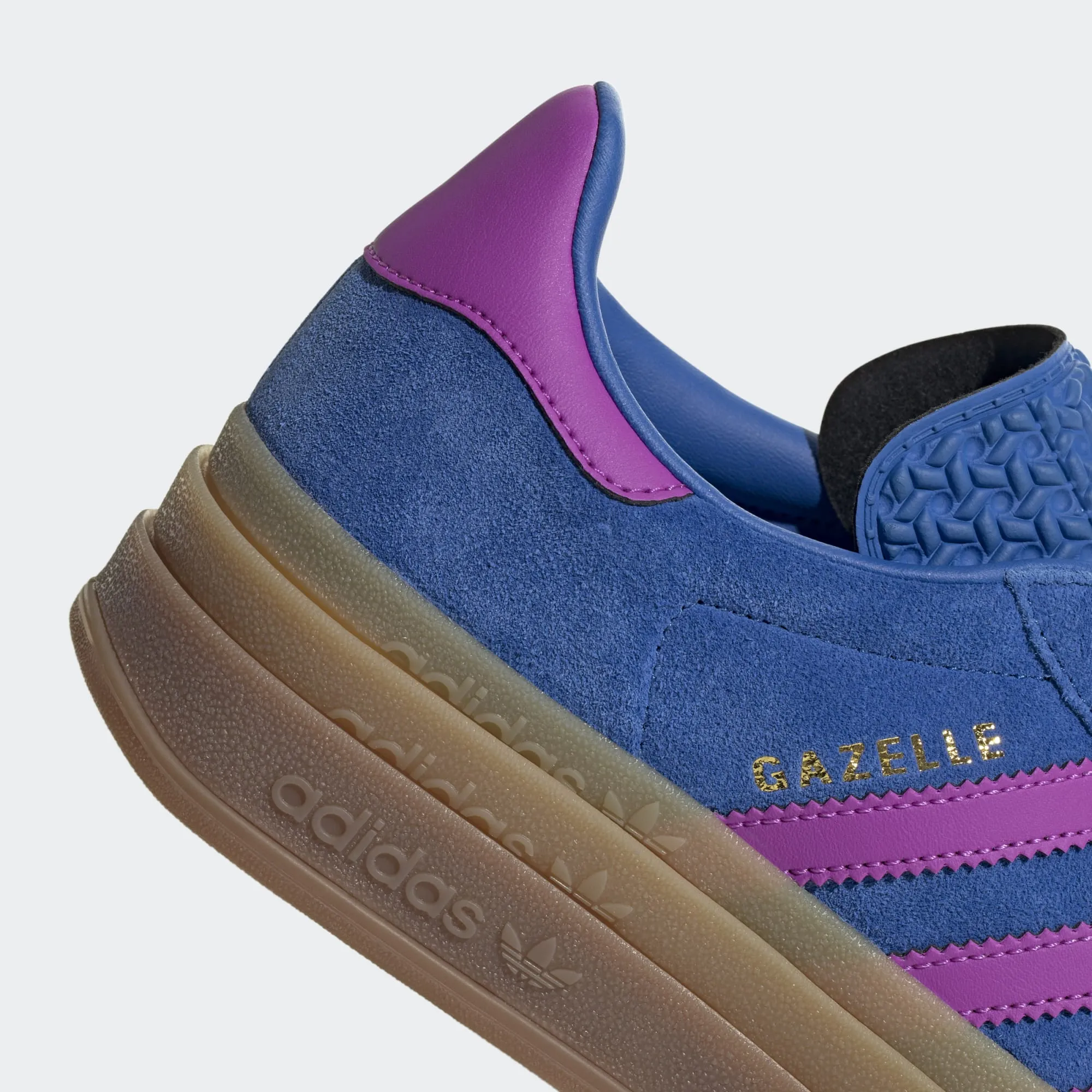 womens adidas gazelle bold (blue/magenta)