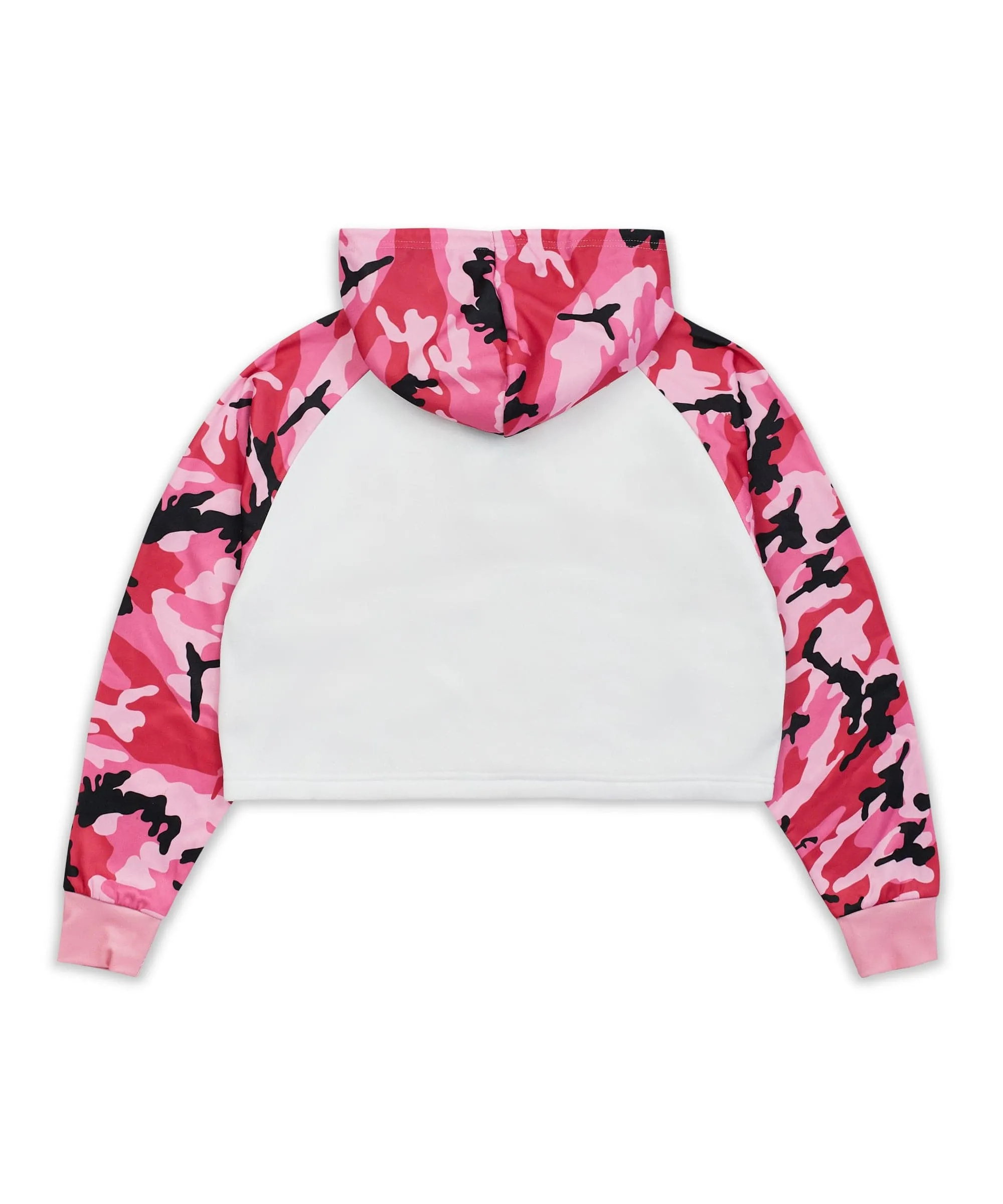 Womens Baddie Camo Crop Hoodie