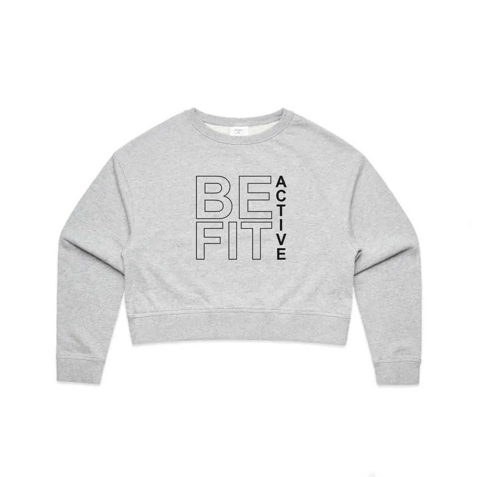 Women's ''BE-FIT ACTIVE  SQUARE'' Long-Sleeve Crop Crew