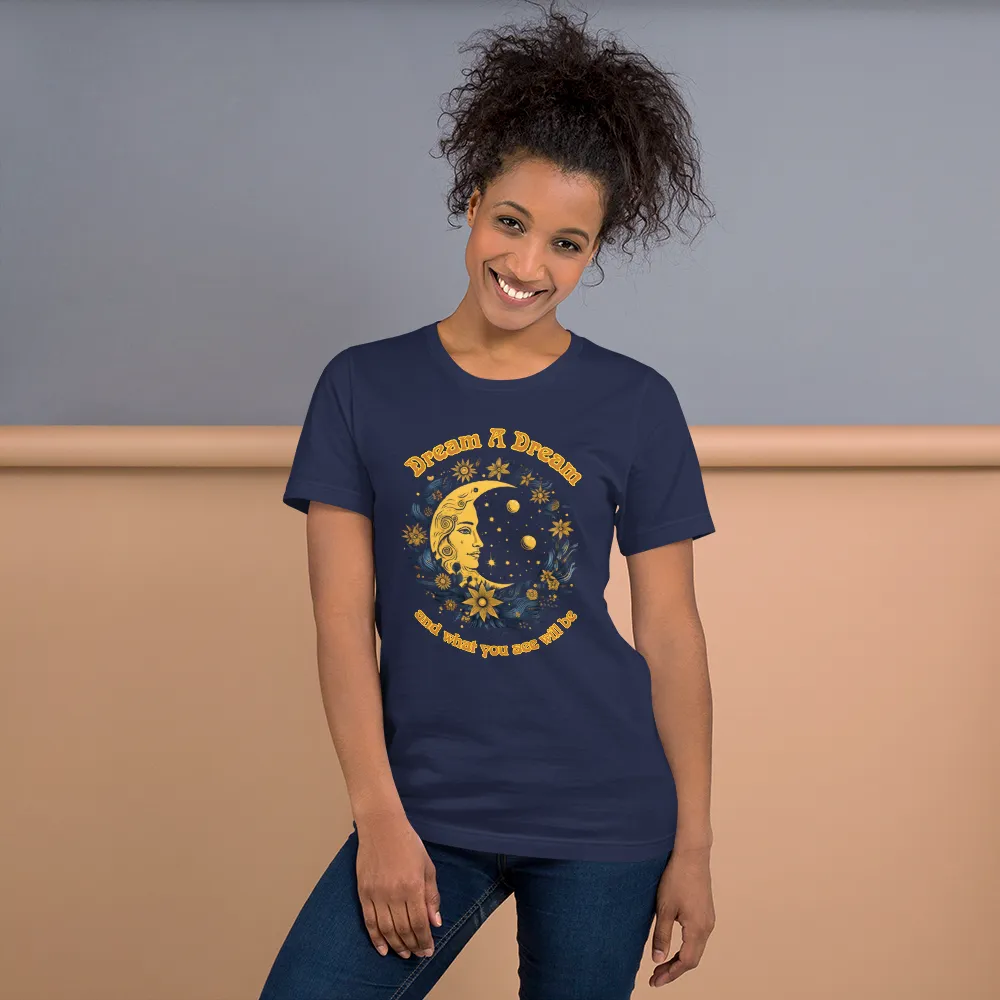 Women's Dream A Dream Navy Blue Graphic T-Shirt