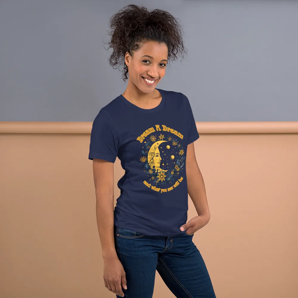 Women's Dream A Dream Navy Blue Graphic T-Shirt