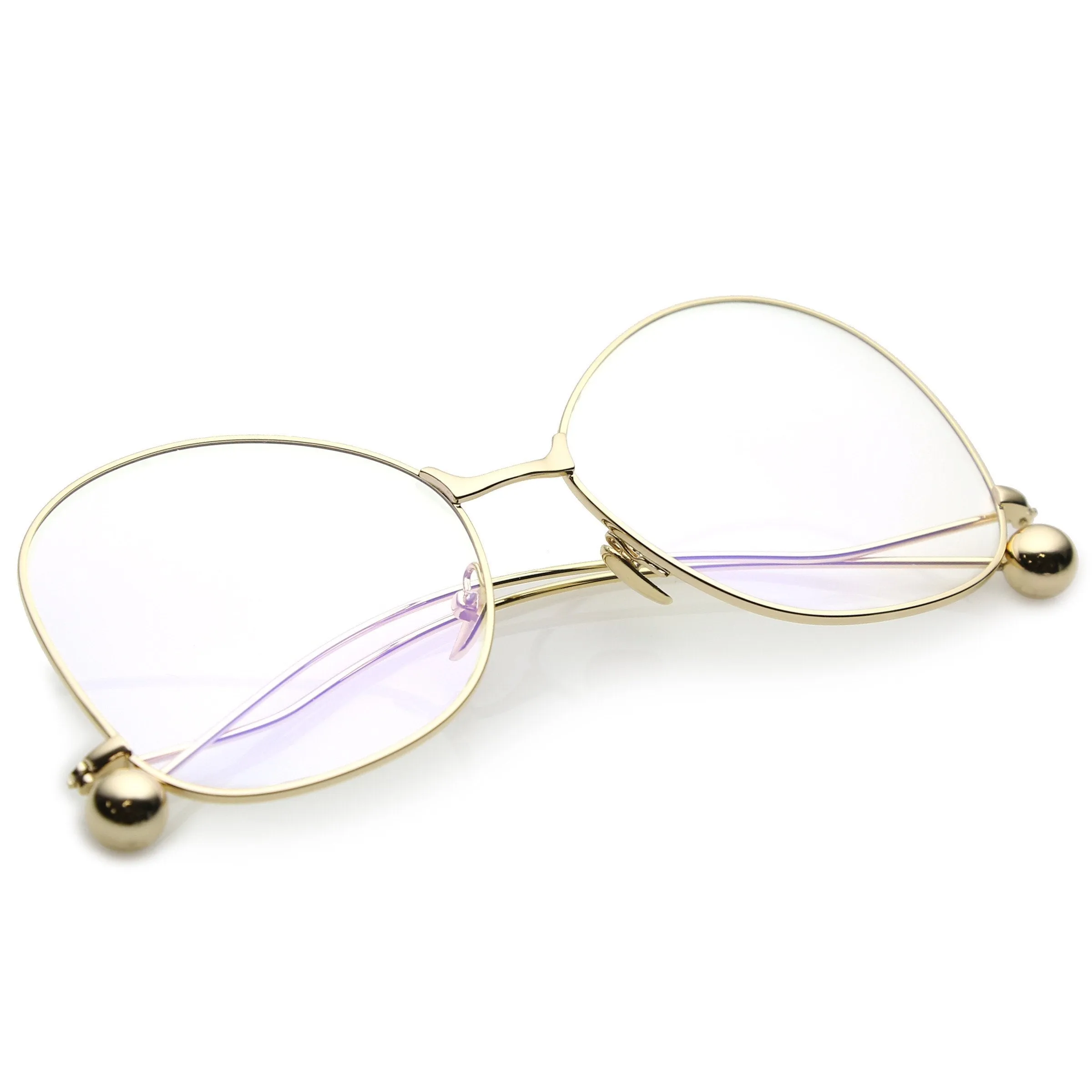 Women's Vintage Oversize Butterfly Clear Lens Glasses