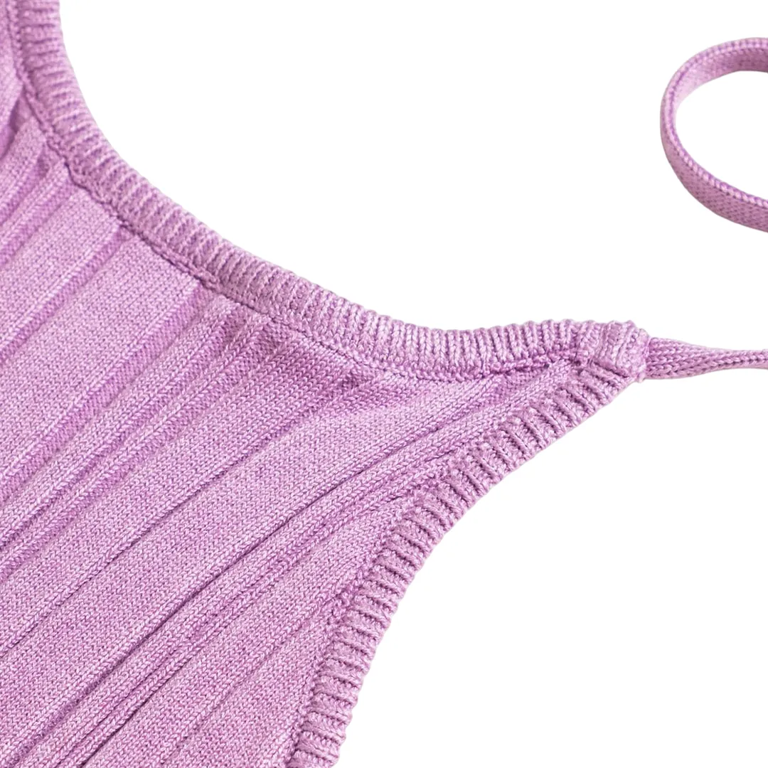 XT Studio America ribbed top tank top for women. Lilac colour