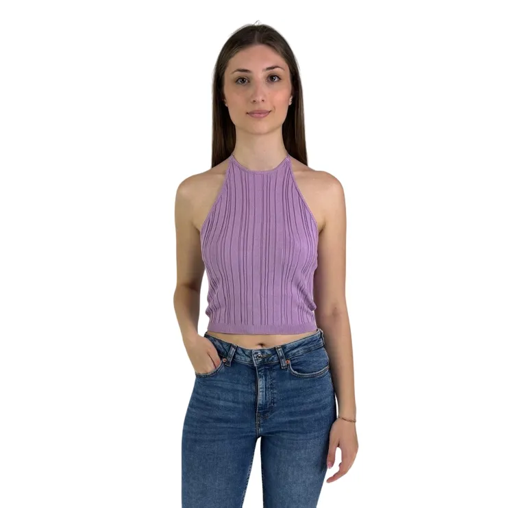 XT Studio America ribbed top tank top for women. Lilac colour