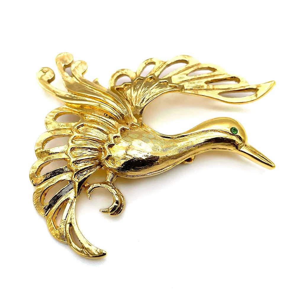 【フランス輸入】ヴィンテージ SPHINX ゴールド フェニックス ブローチ/Vintage SPHINX Gold Phoenix Brooch