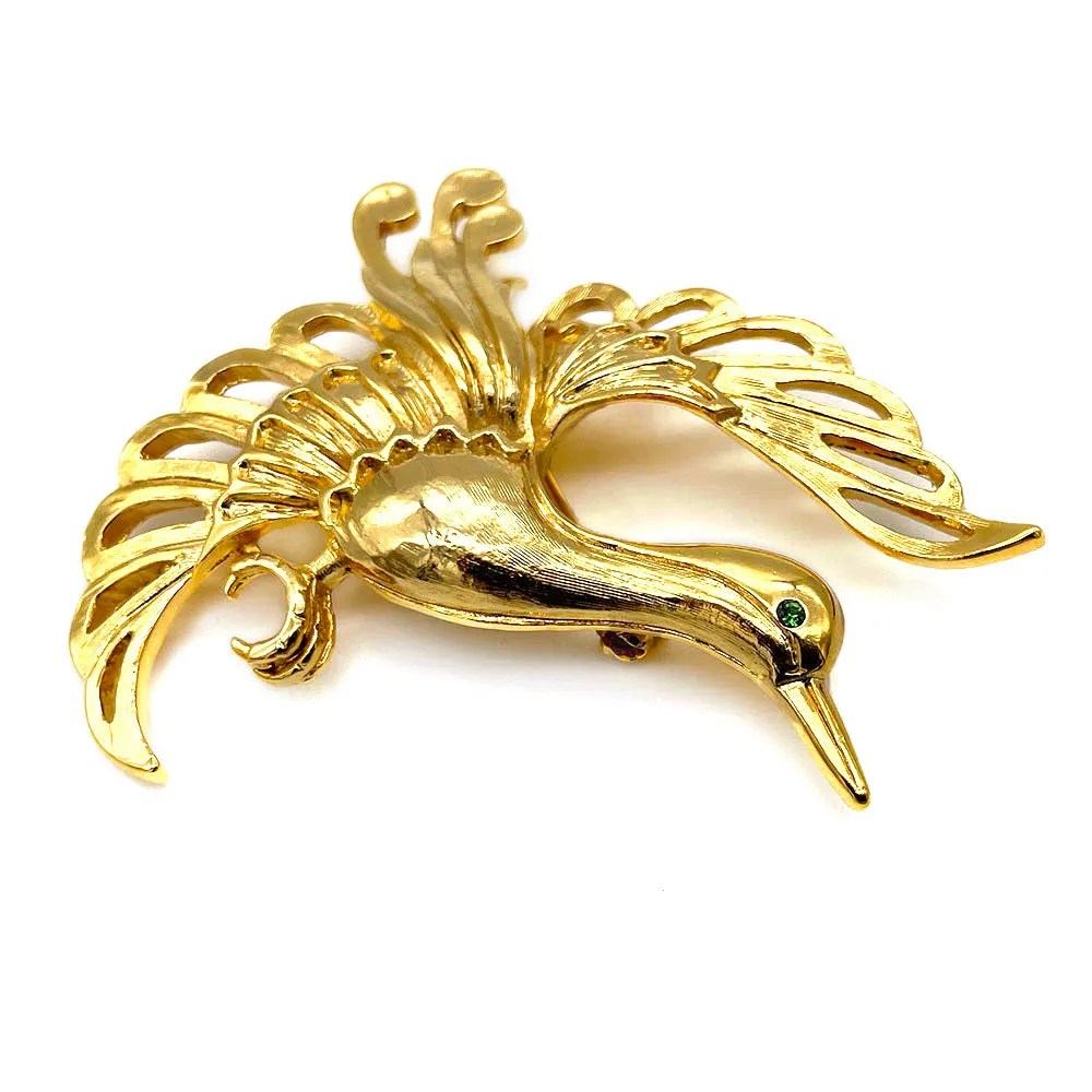 【フランス輸入】ヴィンテージ SPHINX ゴールド フェニックス ブローチ/Vintage SPHINX Gold Phoenix Brooch