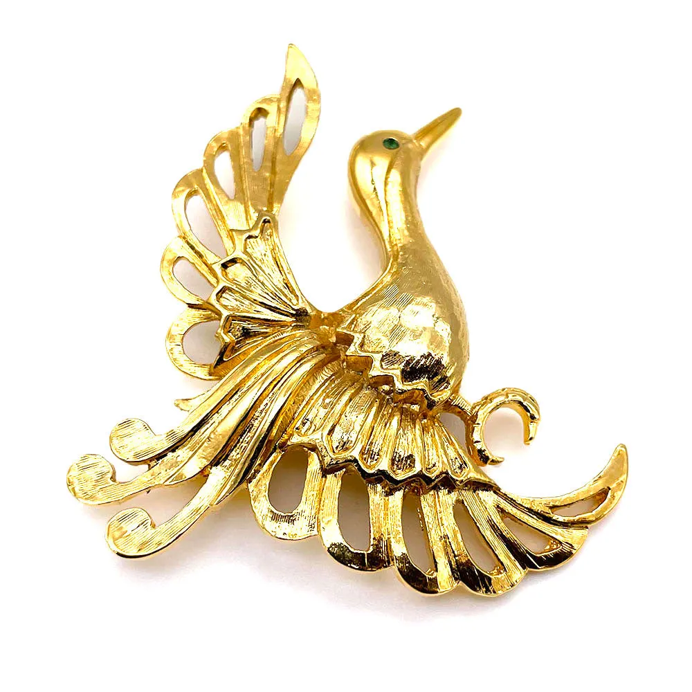 【フランス輸入】ヴィンテージ SPHINX ゴールド フェニックス ブローチ/Vintage SPHINX Gold Phoenix Brooch