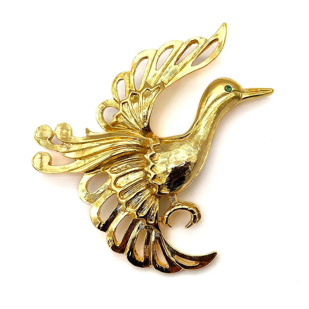 【フランス輸入】ヴィンテージ SPHINX ゴールド フェニックス ブローチ/Vintage SPHINX Gold Phoenix Brooch