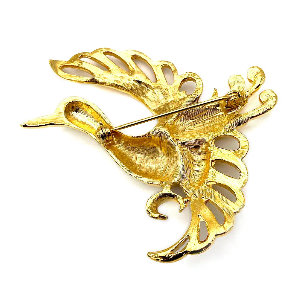 【フランス輸入】ヴィンテージ SPHINX ゴールド フェニックス ブローチ/Vintage SPHINX Gold Phoenix Brooch